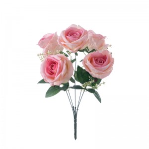 CL86504 Ramo de flores artificiales Rosa Venta caliente Decoración de boda de jardín