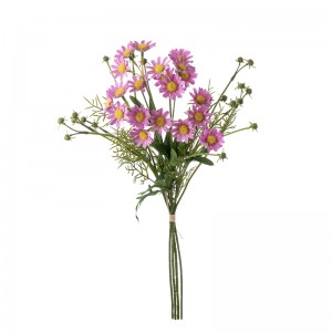 CL51528 Dirbtinių gėlių puokštė DaisyAukštos kokybės gėlių sienos fonas Nuotakos puokštė