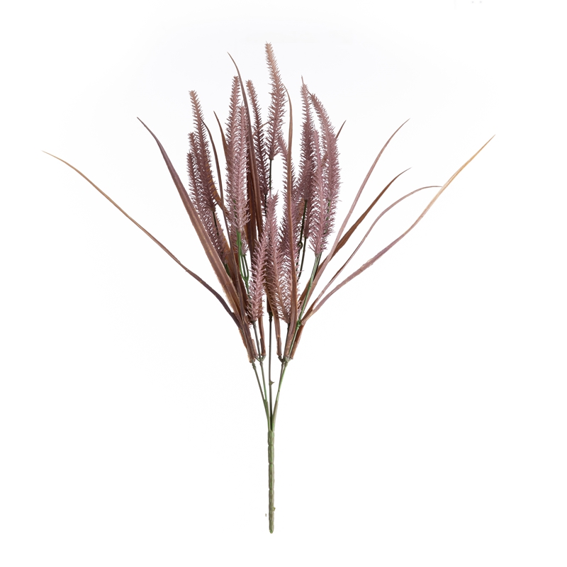 CL67506कृत्रिम फूल पौधा पूंछ घासउच्च गुणवत्तासजावटी फूलदुल्हन गुलदस्ता