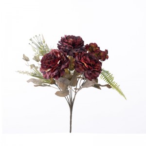 CL10507 művirág csokor bazsarózsa új dizájn selyemvirágos menyasszonyi csokor