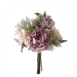 Bouquet de fleurs artificielles pivoine, fleur décorative populaire, DY1-3833