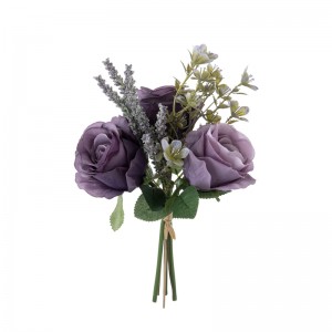 DY1-4550 ดอกไม้ประดิษฐ์ช่อดอกไม้กุหลาบยอดนิยมตกแต่งงานแต่งงานในสวน