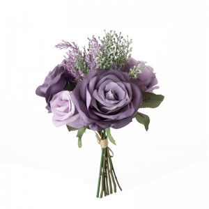DY1-4599 Ramo de flores artificiales Rosa Decoración de boda barata