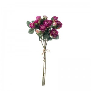 DY1-5784 Ramo de flores artificiais Rose Factory Venda directa Subministro de voda