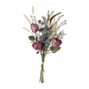 DY1-6370 ດອກໄມ້ທຽມ bouquet ດອກກຸຫລາບຂາຍສົ່ງຜ້າໄຫມ