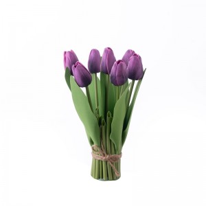 MW54505 ភួងផ្កាសិប្បនិម្មិត Tulip គុណភាពខ្ពស់ ការតុបតែងគណបក្ស