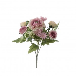 MW55716 Ramo de flores artificiales Rosa Flores de seda baratas