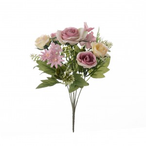 MW55727 Ramo de flores artificiales rosas centros de mesa de boda de alta calidad