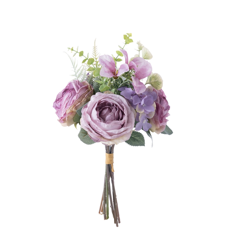 MW55742 Bouquet de fleurs artificielles roses centres de table de mariage populaires