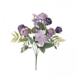 MW55743 Bouquet di fiori artificiali Rosa Decorazione di nozze realistica