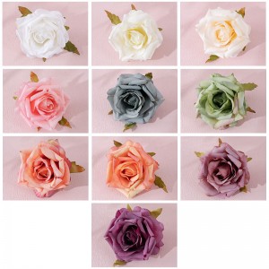 MW07301 Mini capete de flori artificiale de trandafir Trandafiri artificiali fara tulpina pentru decoratiuni de nunta Artizanat