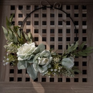 CF01078 wreath ດອກໄມ້ທຽມ Rose ອອກແບບໃຫມ່ Wedding Decoration ພັກ