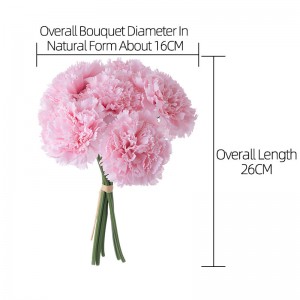 DY1-402 गुणवत्ता वाले थोक विक्रेता सजावट पेनी कार्नेशन स्पर्श कृत्रिम फूल क्रिसमस आभूषण