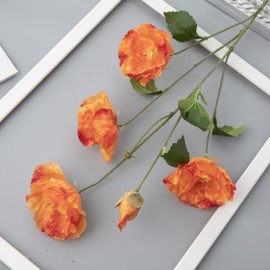 CL51517 ხელოვნური ყვავილის ყაყაჩო საბითუმო დეკორატიული ყვავილები და მცენარეები