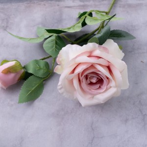 CL03510 Роза на вештачки цвет со топла продажба на украсни цвеќиња и растенија