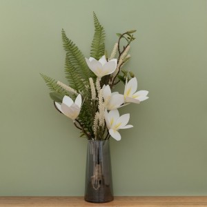 CF01032 Bó hoa nhân tạo Magnolia Fern Nhà máy Bán trực tiếp Phông nền hoa treo tường