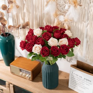 MW03339 Hoa hồng lụa nhân tạo Handmeade dùng để trang trí tường nhà