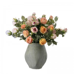 MW66009 Fiore di seta artificiale Primavera 2 teste 1 ramo di rosa con bocciolo per decorazioni per la casa in ufficio per feste di matrimonio