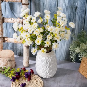 YC1109 造花シルク菊デイジー野生の花の茎付き家庭菜園テーブルセンターピース装飾