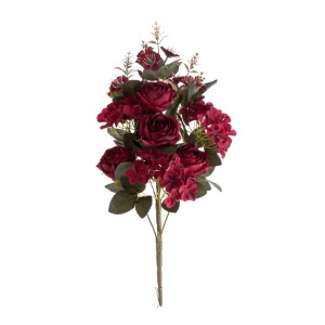 CL04507 कृत्रिम फूलों का गुलदस्ता गुलाब हॉट सेलिंग गार्डन वेडिंग सजावट