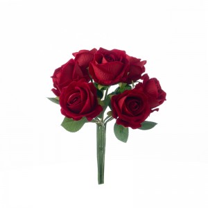 CL86501 Штучний квітковий букет Троянда. Високоякісний квітковий настінний фон