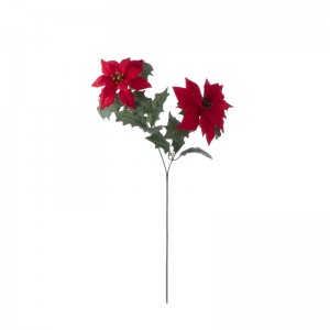 DY1-2656 कृत्रिम फूल क्रिसमस फूल उच्च गुणवत्ता वाली उत्सव सजावट