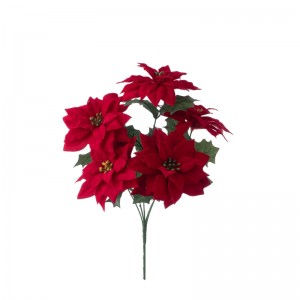 DY1-2671A šopek umetnih rož, božična roža, poceni cvetlično stensko ozadje