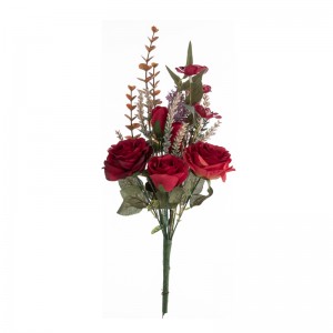 DY1-4537 ช่อดอกไม้ประดิษฐ์ดอกกุหลาบตกแต่งงานปาร์ตี้ยอดนิยม