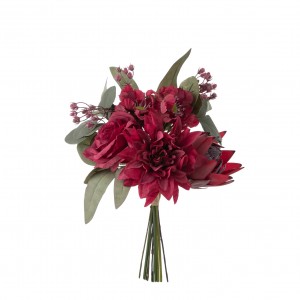 DY1-5345 mākslīgo ziedu pušķis Dālija Augstas kvalitātes dekoratīvs zieds
