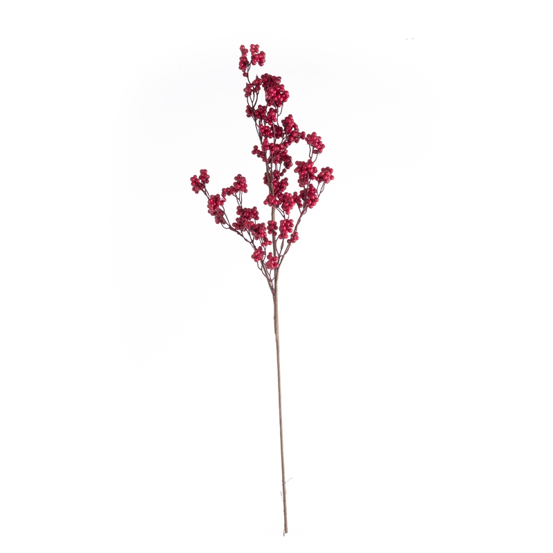DY1-5472A Kunstige blomsterbær Julebær Realistiske festlige dekorasjoner