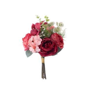 MW55742 Букет од вештачко цвеќе роза Популарни свадбени централни парчиња