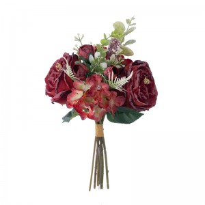 MW55749 Artificialis Flower Bouquet Rose Realistica Garden Nuptialis Decoration