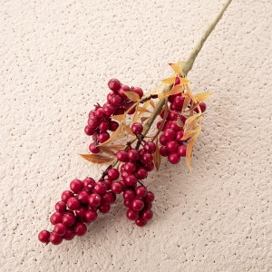 GF15966 Multifunksjonell kunstig Berry Branch julestamme rød til hjemmedekorasjon