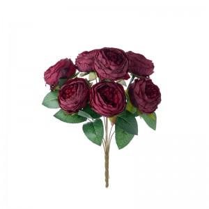 MW31506 Ubax Artificial Bouquet Rose Hot Iibinta Qurxinta Ciidda