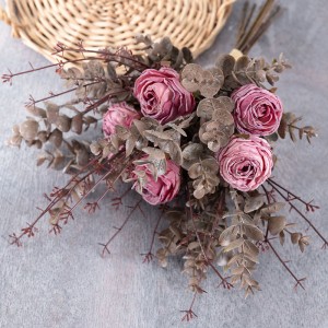 CF01023A Bouquet di fiori artificiali Rosa Scelte natalizie all'ingrosso