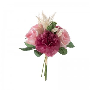 DY1-5677 Artipisyal na Flower Bouquet Rose Popular Festive Dekorasyon