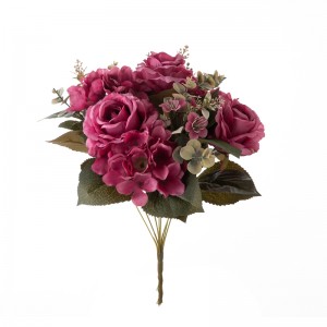 CL04510 Bouquet flè atifisyèl Rose popilè maryaj Centerpieces