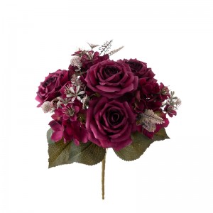CL04511 Bouquet Flower Artificial Rose Dealbhadh Ùr Flùraichean is Lusan sgeadachaidh