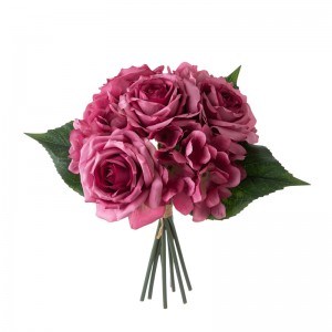 CL04514 Букет от изкуствени цветя Роза Горещи продавани сватбени централни елементи