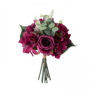 CL04515 ช่อดอกไม้ประดิษฐ์ดอกกุหลาบคุณภาพสูงสำหรับตกแต่งงานปาร์ตี้