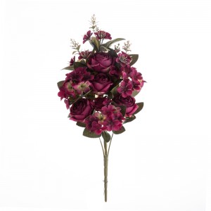 CL04507 Ram de flors artificials Roses de venda calenta Decoració del casament del jardí