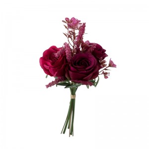 DY1-4550 Umelá kvetinová kytica Ruža Obľúbená záhradná svadobná dekorácia