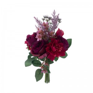 DY1-4552 Artificial Ruva Bouquet Rose Realistic Decorative Flowers and Plants