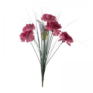 DY1-5674 Artificial Flower Bouquet Carnation N'ogbe ihe ndozi agbamakwụkwọ ubi ubi