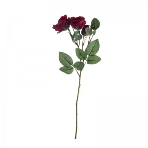 DY1-5717 Kembang Ponggawa Rose Realistis Dekoratif Kembang lan Tanduran