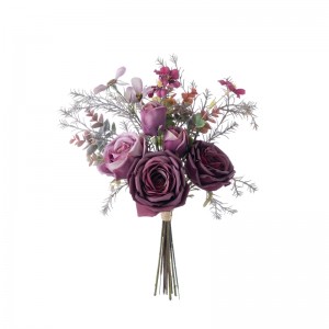 DY1-6576 Μπουκέτο τεχνητού λουλουδιού τριαντάφυλλο Χονδρική πώληση διακοσμητικών λουλουδιών και φυτών