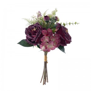 MW55749 Букет от изкуствени цветя Роза Реалистична градинска сватбена украса
