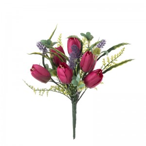 DY1-3613 Artificial Flower Bouquet Tulip ဒီဇိုင်းအသစ် မင်္ဂလာအလှဆင်ခြင်း။