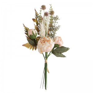 DY1-5314 Ανθοδέσμη τεχνητών λουλουδιών Παιώνια Εργοστασιακή Άμεση Πώληση Προμήθεια γάμου