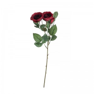DY1-5717 Роза од вештачки цвет Реалистички украсни цвеќиња и растенија